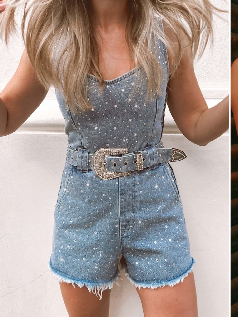 NWT Show Me Your MuMu Spears Romper with Rhinestones sz Small S